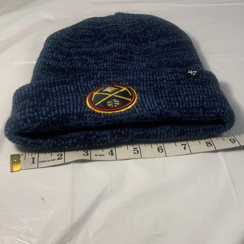 Denver Nuggets Blue Knit Cuffed 47 Beanie With Logo Patch